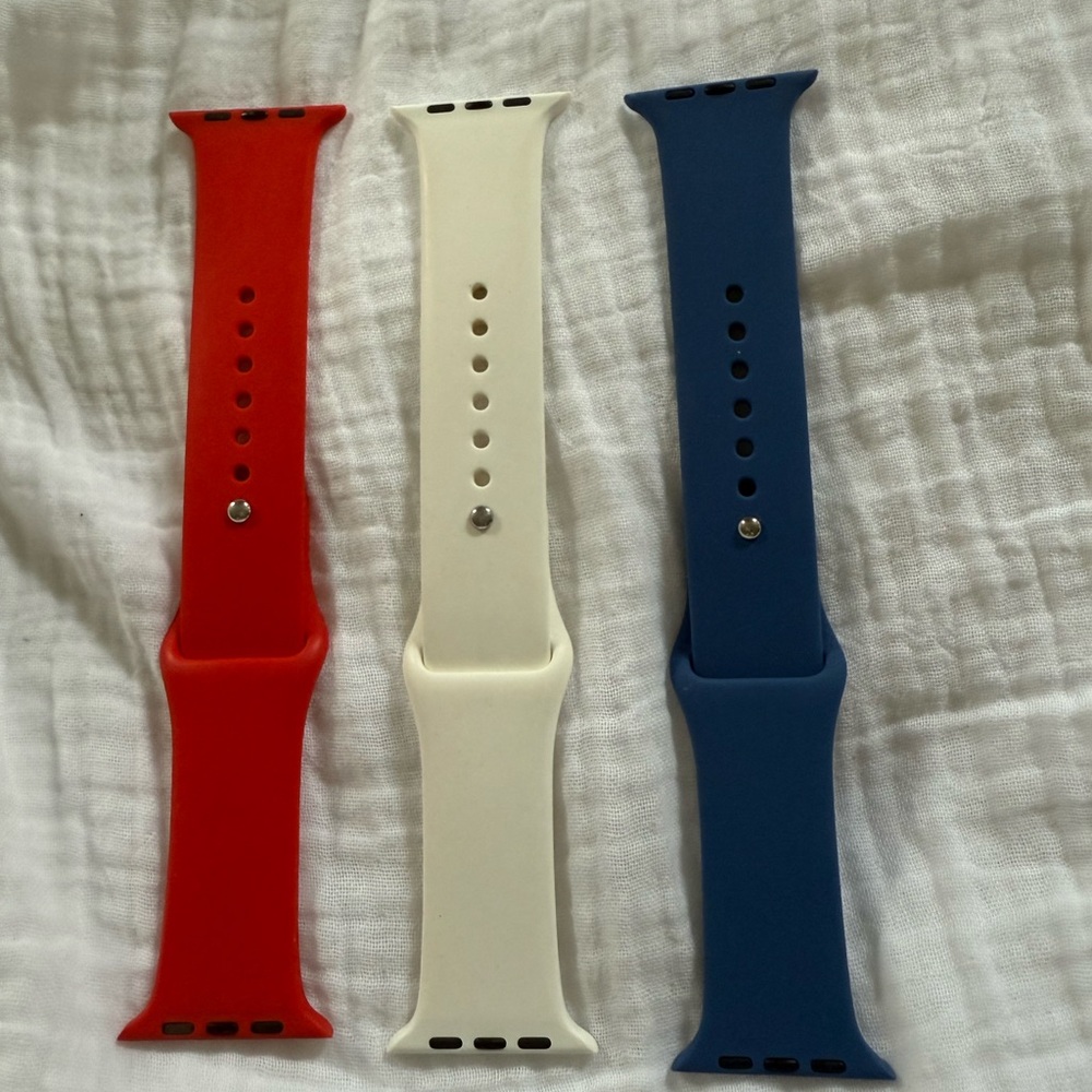 Smartwatch Band Set - Red, White, and Blue